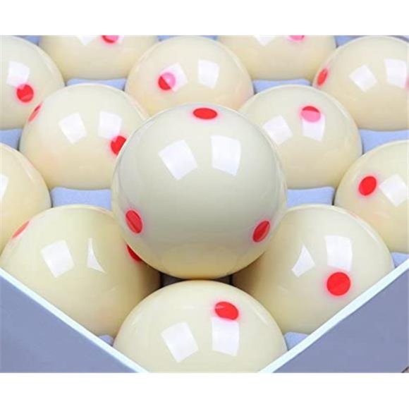AAA-Grade PRO Cup Standard Pool-Billiard Cue Ball with 6 Dots (2-1/4'', 6 oz) - Picture 4 of 7